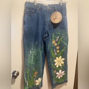 24 Karat handcrafted jean capris
